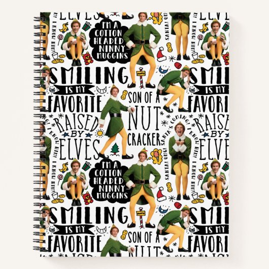 Buddy the Elf Quote Pattern Notitieboek (Voorkant)