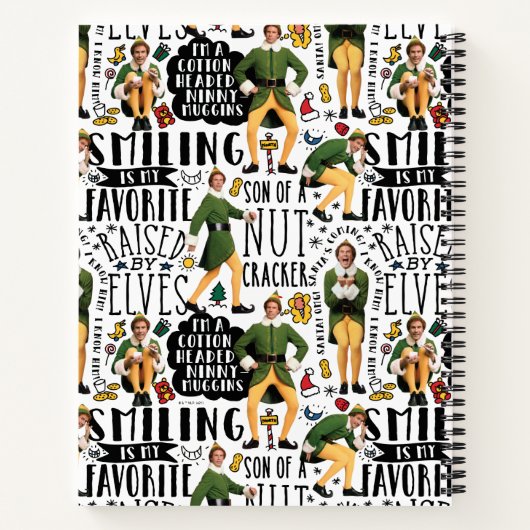 Buddy the Elf Quote Pattern Notitieboek (Achterkant)
