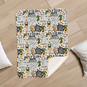 Buddy the Elf Quote Pattern Sherpa Deken