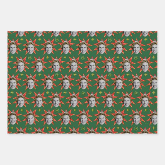 Buddy the Elf | Starburst Pattern Inpakpapier Vel (Voorkant 3)