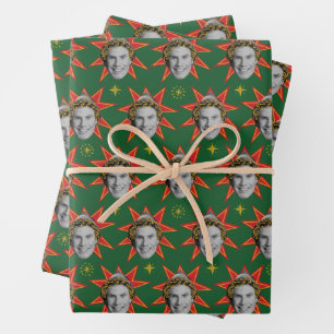 Buddy the Elf Starburst Pattern Inpakpapier Vel