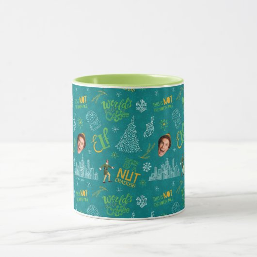 Buddy the Elf Teal Quote Pattern Mok (Midden)