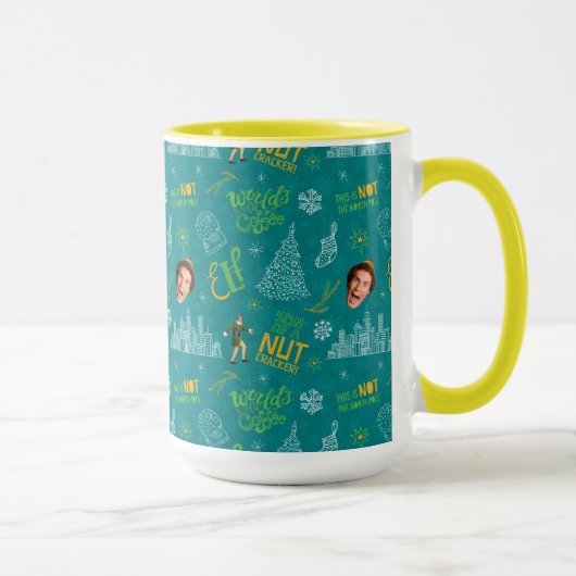 Buddy the Elf Teal Quote Pattern Mok (Rechts)