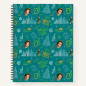 Buddy the Elf Teal Quote Pattern Notitieboek (Voorkant)