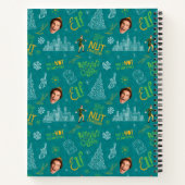 Buddy the Elf Teal Quote Pattern Notitieboek (Achterkant)