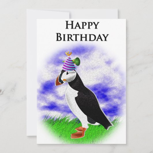 Buddy The Puffin Birthday Card Kaart (Voorkant)