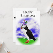 Buddy The Puffin Birthday Card Kaart (Voorkant / Achterkant in situ)