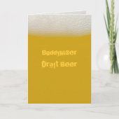 BuddywiserDraft Beer Kaart (Voorkant)