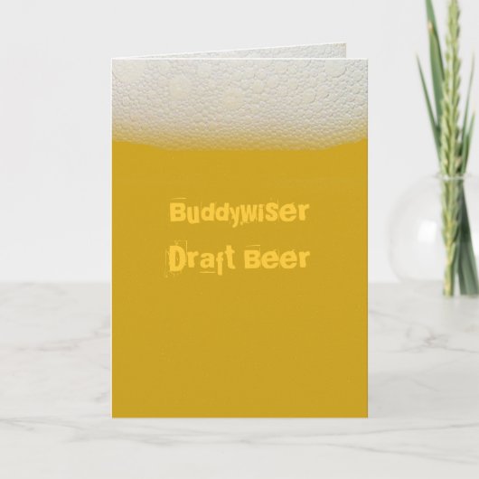 BuddywiserDraft Beer Kaart (Voorkant)