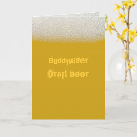 BuddywiserDraft Beer Kaart (Gele Bloem)