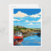 Bude Cornwall Engeland Kunstwerk Reizen Illustrati Briefkaart (Voorkant / Achterkant)