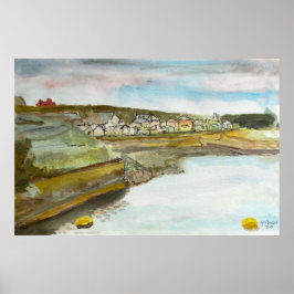 Bude Cornwall Kustlandschap Poster