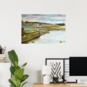 Bude Cornwall Kustlandschap Poster (Thuiskantoor)