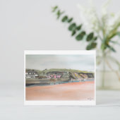 Bude Cornwall Landschap – Waterverf Kustkunst Briefkaart (Staand voorkant)
