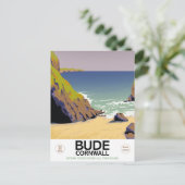 Bude cornwall Reisposter zeezijde Briefkaart (Staand voorkant)