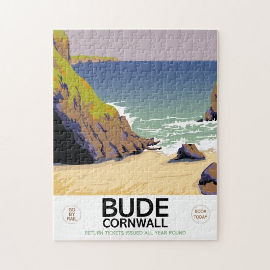 Bude cornwall Reisposter zeezijde Legpuzzel (Verticaal)