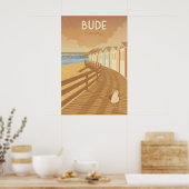 Bude Cornwall Travel Poster (Keuken)