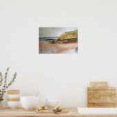 Bude Cornwall VK Kust Waterverf Landschap Poster (Keuken)