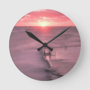 Bude Tidal Pool Overflow at Sunset, Cornwall, Vere Ronde Klok