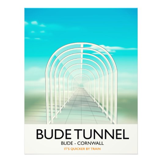 Bude Tunnel, Cornwall Parody Travel poster (Voorkant)