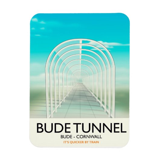 Bude Tunnel, Cornwall Parody Travel poster Magneet (Verticaal)