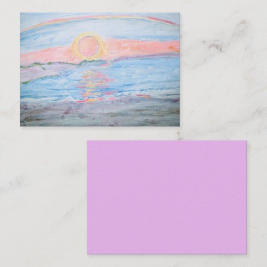 Budelli Island Sunset met Rainbow Visitekaartje (Voorkant / Achterkant)