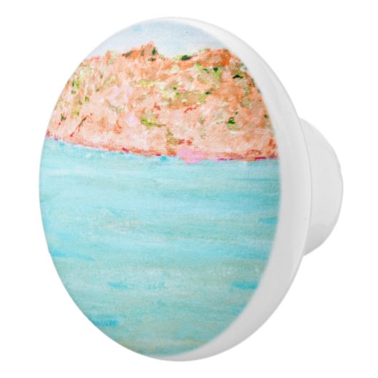 Budelli Turquoise Zee Keramische Knop (Rechts)