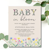Budge Baby in Bloom Bloemen Baby shower Uitnodigen