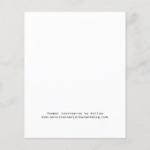 Budge eenvoudige typografie bruiloft met de datum flyer (Achterkant)