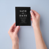 Budge Modern Minimalistische Donkere Zwarte Bewaar Flyer (Hand)