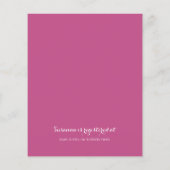 Budge roze teistle Baby Girl Uitnodiging (Achterkant)