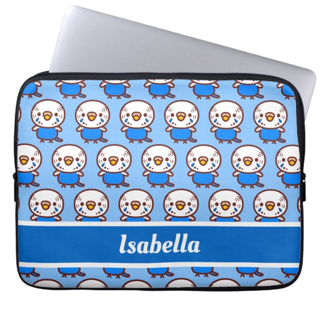 Budgerigar / Normaal kobalt vrouw Laptop Sleeve (Voorkant)