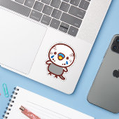 Budgerigar / Normal grey male Sticker (Laptop met iPhone)