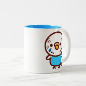 Budgerigar / Normal sky blue female Tweekleurige Koffiemok (Voorkant rechts)