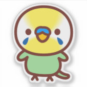 Budgerigar / Pastel rainbow green male Sticker (Voorkant)