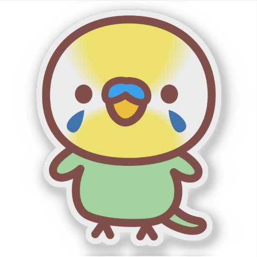 Budgerigar / Pastel rainbow green male Sticker (Voorkant)