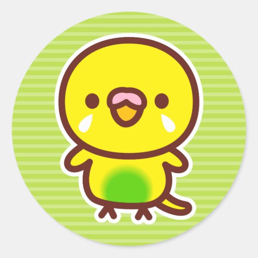 Budgerigar / Recessive pied budgie Ronde Sticker (Voorkant)