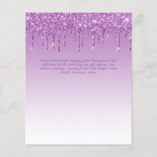 BUDGET 18e Verjaardag Druppelende Glitter Glamour  (Achterkant)