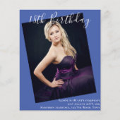 BUDGET 18e verjaardag FOTO uitnodiging aankondigin (Voorkant)