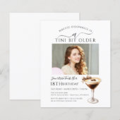 BUDGET 18e Verjaardag Tini Bit Oudere Foto Martini (Voorkant / Achterkant)