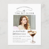 BUDGET 18e Verjaardag Tini Bit Oudere Foto Martini (Voorkant)