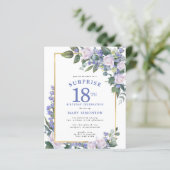 Budget 18e verjaardag Verrassingsfeestuitnodiging (Staand voorkant)