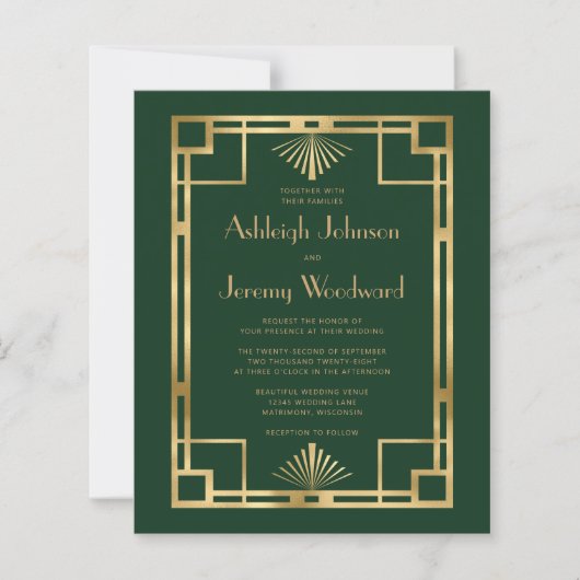 Budget 1920s  Groen Goud QR Code Huwelijk