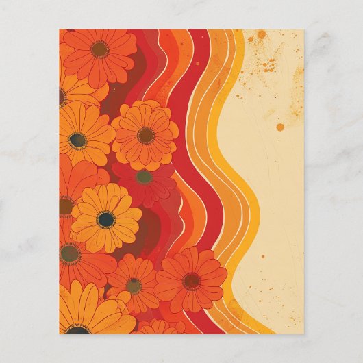 Budget 1970s 50ste bruiloft Jubileum Invitation (Achterkant)