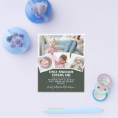 BUDGET 1e verjaardag FOTO uitnodiging of BEDANKT Flyer (Enkel)