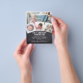 BUDGET 1e verjaardag FOTO uitnodiging of BEDANKT Flyer (Hand)