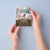 BUDGET 1e verjaardag FOTO uitnodiging of BEDANKT Flyer (Hand)