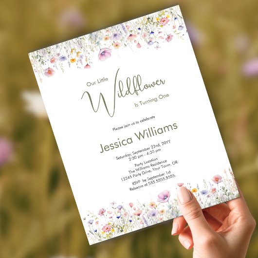 Budget 1e verjaardag Little Wildflower draaien een