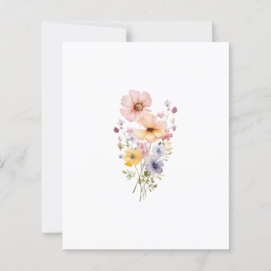 Budget 1e verjaardag Little Wildflower draaien een (Achterkant)