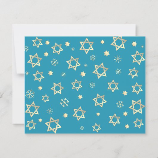 Budget 1st Hanukkah Foto Gold Star van David Kaart (Achterkant)